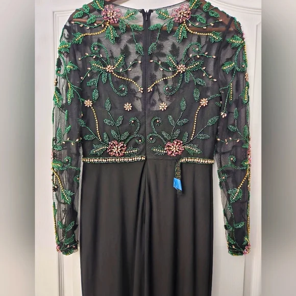 Mac Duggal 67870 Beaded Illusion High Neck Trumpet Gown SZ 6 NWOT - Picture 9 of 14